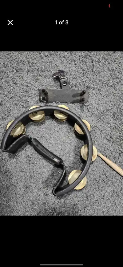 pearl quick mount drummer tambourine , View more
