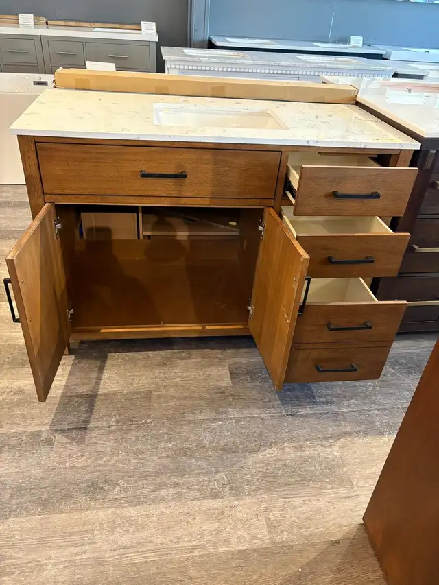 BRAND NEW 48" Single Bathroom Vanity With Engineered Marble Top in Cabinets & Countertops in Oakville / Halton Region - Image 5