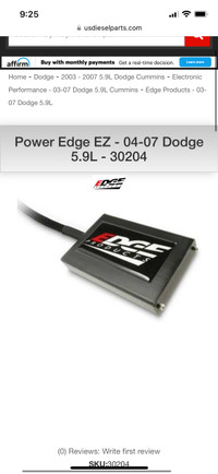 Edge 3024 controller for 2004.5 to 2007 5.9 cummins
