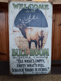 Cottage sign/ Décor. Bull room