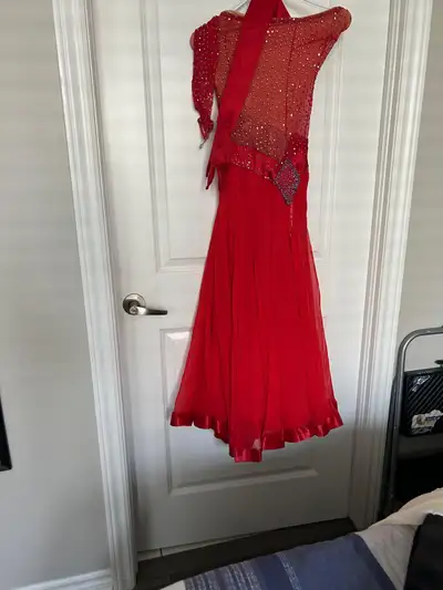 Red Ballroom Dance Dress, View more