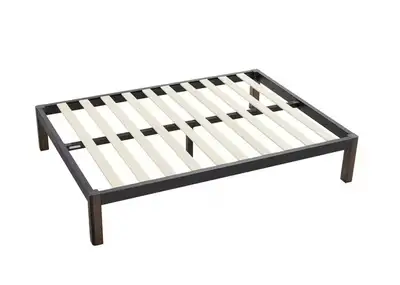 Mainstays Metal Bed Frame with Wood Legs, Black,Full Size Double, View more