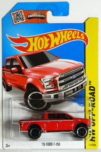 Hot Wheels 1/64 Ford F-150 Pickup Diecast Cars
