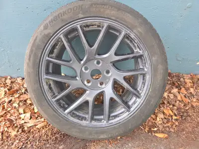 Hankook ventus S1AS 235/45R18 98V snow tires on rims. These came from a Subaru outback. These were d...