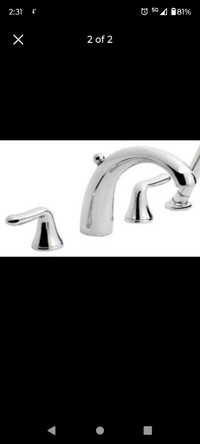 Tub faucet + handles in chrome finish - American Standard Roman