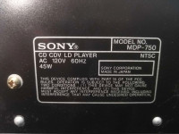 Working Sony Lazer Disk Player for $99