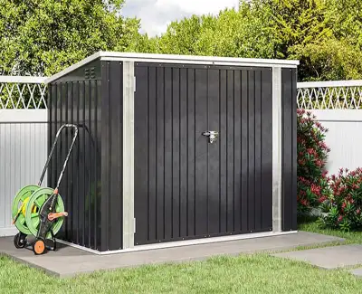 BRAND NEW SHED ORDER NOW!! DESCRIPTION: - Sloping Roof & Lockable Doors: Prevent water accumulation...