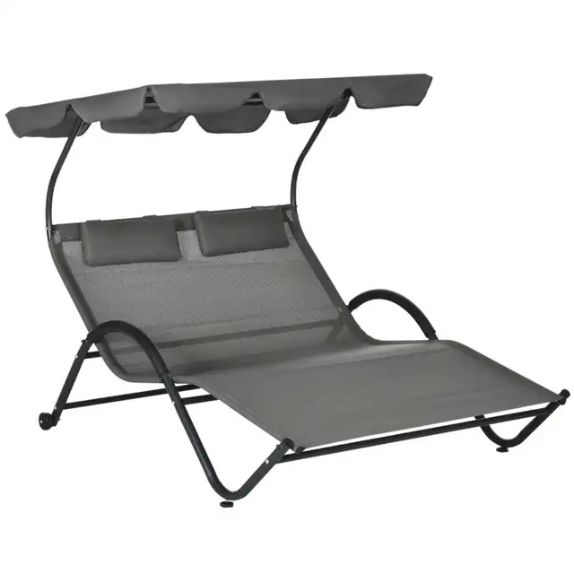 Double Outdoor Patio Chaise Lounge Chair, Patio Sun Lounger in Patio & Garden Furniture in Markham / York Region - Image 10