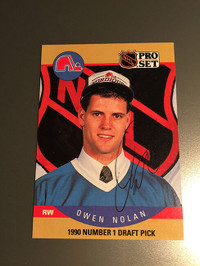 OWEN NOLAN Autographed Rookie Hockey Cards