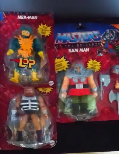 I am selling a collection of Masters of the Universe toys, still sealed on the card. These figures a...