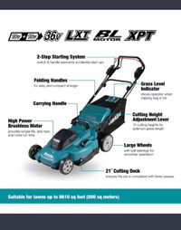 Makita 21” self propelled lawnmower 