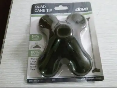 Drive-Quad Cane Tip-NEW-for .75in.dia.cane