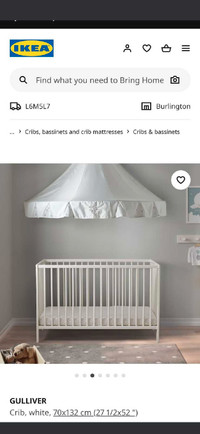 Ikea crib & Sealy Posturepedic mattress