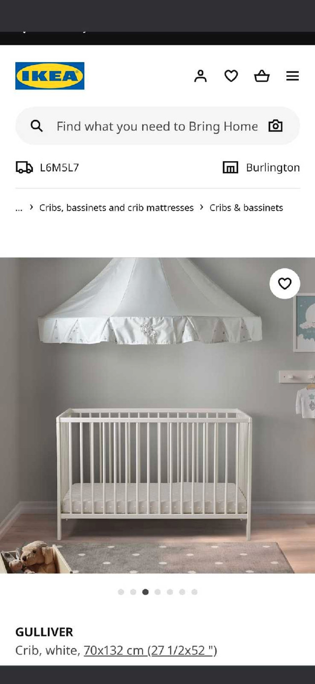 Ikea crib & Sealy Posturepedic mattress in Cribs in Oakville / Halton Region