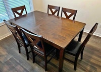 7pc Wooden Dining Set - Brand New Table & 6 Chairs Peterborough Peterborough Area Preview