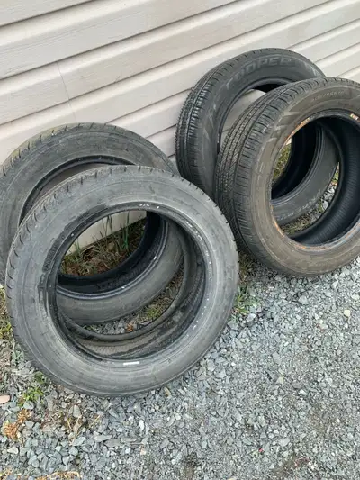 Set of all season tires with great tread remaining two Toyo’s and two Cooper’s $220 takes the set of...