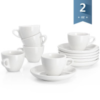 Sweese - #4304 Porcelain Espresso Cups with Saucers