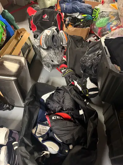 lot of kids and junior hockey equipment, View more