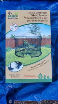 NEW  PATIO UMBRELLA MESH SCREEN