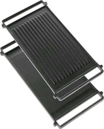 GE Reversible cast iron Grill / Griddle For gas stove or BBQs. I got an induction stove so I don't n...