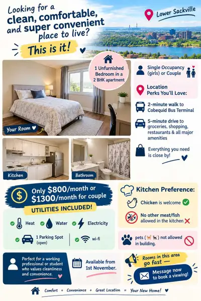 Looking for a clean, comfortable, and super convenient place to live? This is it! 1 Unfurnished Bedr...