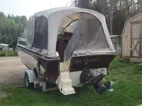 Fibreglass  23 foot boat with trailer