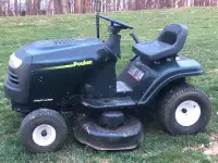 Ride on tractor lawn mower