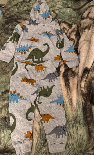 Boys Dinosaur Print Hoodie & Pants. 3-4yr. 62-38-32CM. Pick up only. No holds. $5 Price is not negot...