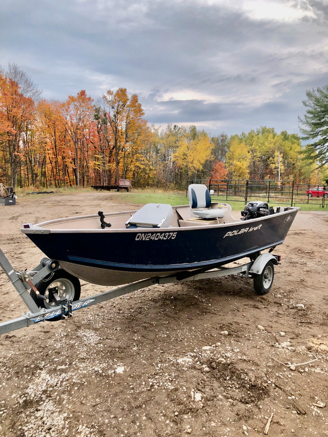 Polarcraft 14ft aluminum fishing boat package  in Powerboats & Motorboats in Barrie - Image 2