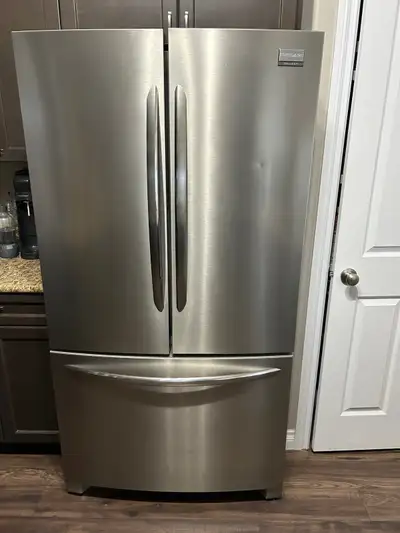 Frigidaire Gallery stainless steel fridge with ice maker (filter included). Works great just wanted...