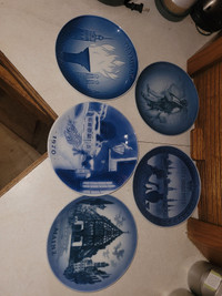 Variety of Blue China Decorative Plates