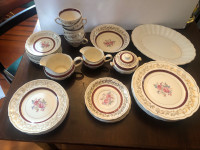 Vintage Sovereign Potters Earthenware Dinnerware Set. 