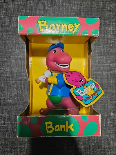 Vintage Barney Piggy Bank - 1992, View more