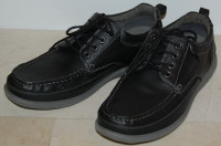 LIKE NEW IZOD Mens Black Lace Up Casual Shoes Memory Foam Size 8