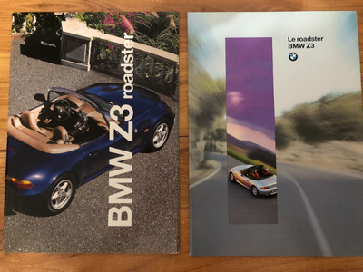 BMW Z3 - CATALOGUES - PANFLETS - ORIGINAUX  DE 1995 - 70$ LES 2, View more