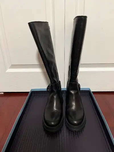 Prada leather boots size 36, View more