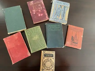 8 Assorted Old Hardcover Books, View more