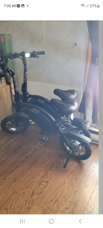 2 Jetson Pro folding e-bikes, in new condition, only used few times, comes with manuals, chargers an...