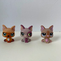 LITTLEST PET SHOP French Bulldogs #1847, 1757, and 1896 LPS Dog