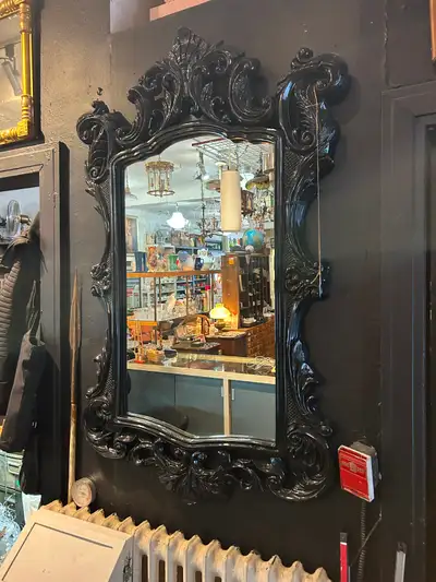 Black Large Ornate Mirror, View more