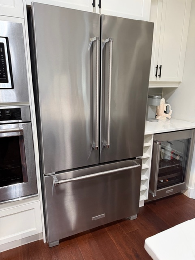 Kitchenaid Stain less Counter Depth French Door Refrigerator, View more