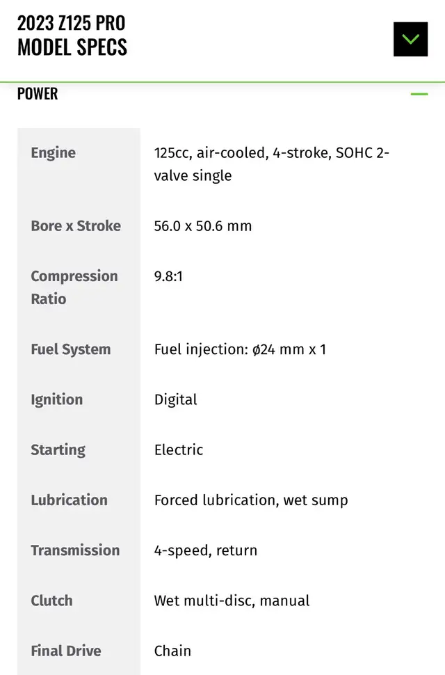 2023  Kawasaki Z125 Pro in Scooters & Pocket Bikes in City of Toronto - Image 4