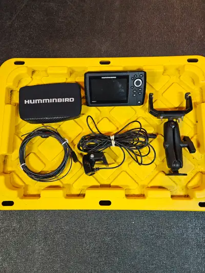 -Helix 5 Chirp GPS G2 -Transducer -Power Cable -Ram Mount -Neoprene Cover