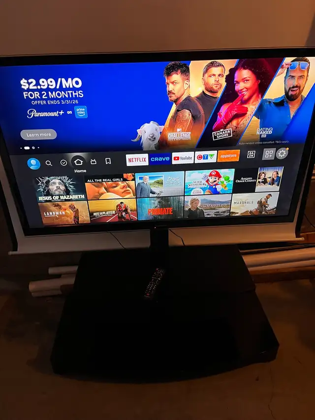 55” Panasonic TV with swivel stand mount in TV Tables & Entertainment Units in Gatineau - Image 3
