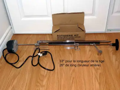BBQ - kit + moteur pour rôtir une pièce de viande (rôtisserie), View more