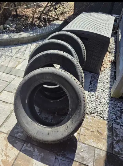 Selling 225/65 R16 Michelin winter tires from an old car that got sold. The tires were bought a whil...