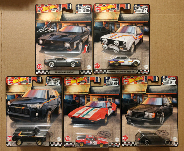 Hot Wheels Boulevard Toyota Benz Ford De Tomaso 1:64 diecast set in Toys & Games in City of Toronto