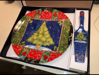 Beautiful Christmas Platter with Server