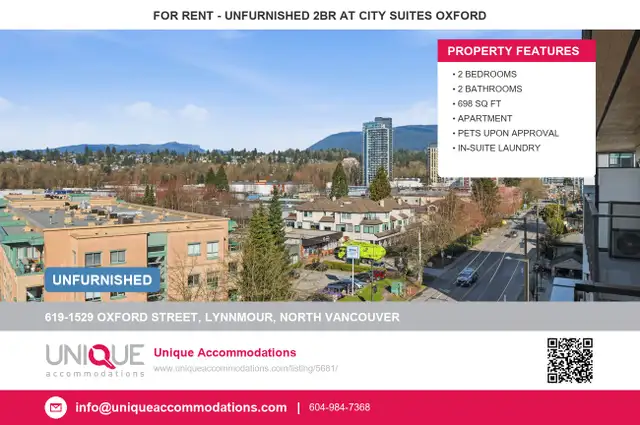 ID:5681 Unfurnished Top-Floor 2 Bed 2 Bath with Mountain Views