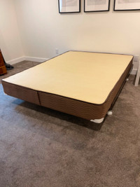 Clean Queen Box Spring & Steel Bed Frame